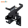 Pestillo de puerta con palanca de gravedad autoblocante de acero resistente - Recubrimiento en polvo negro para cercas de madera