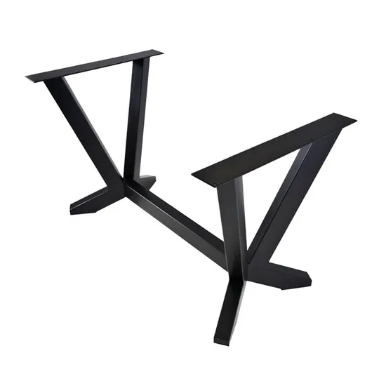 Marco cruzado, pedestal redondo, café, restaurante industrial, comedor, marco de mesa de metal