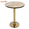 Base de mesa de comedor de hierro, soporte de mesa de centro de oro forjado