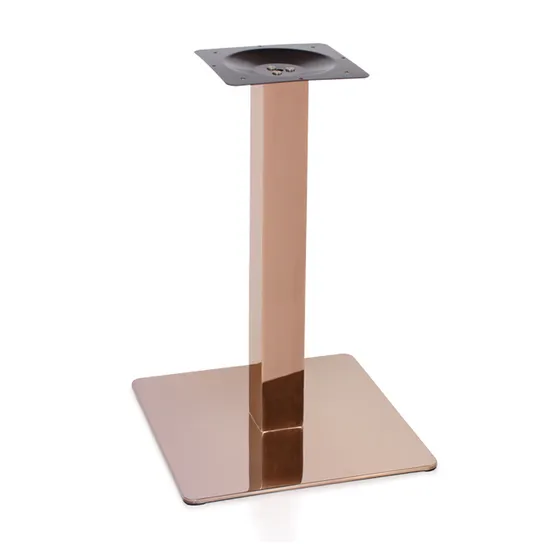 Pieza de muebles, patas de mesa de comedor con base de acero inoxidable en oro rosa