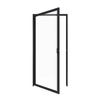 Puertas interiores de marco metálico de puerta de vidrio transparente abatible de estilo francés minimalista