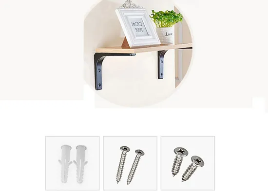 Soportes para estantes, soporte de esquina en ángulo recto en forma de L de hierro grueso para colgar en la pared