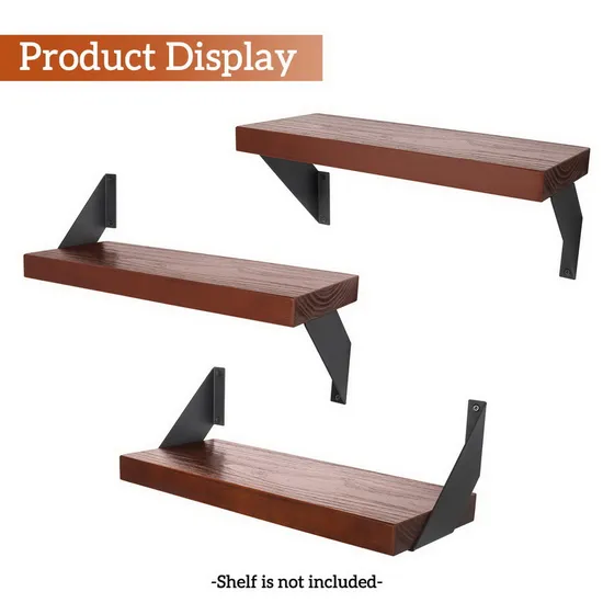 Soportes de estante de acero metálico Soporte de pared en L con tornillo para soporte industrial