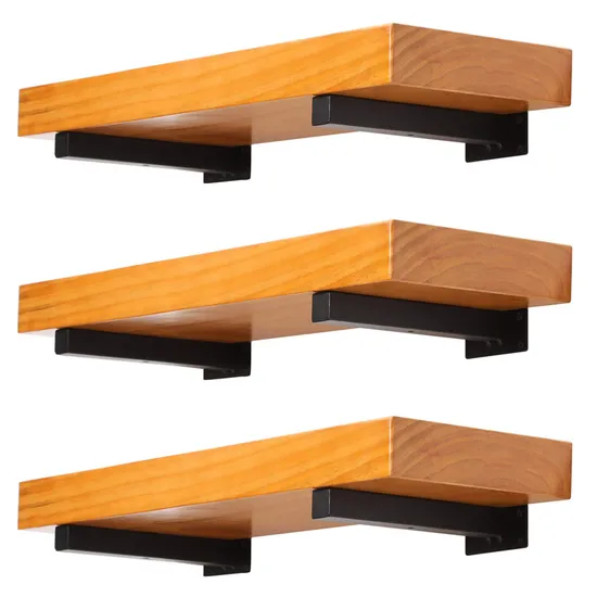 4 cajas de soportes para estanterías recargados de 30 cm de grosor