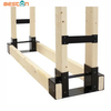 Kit de soporte para estante de almacenamiento de troncos de leña para exteriores, soporte ajustable para estante de troncos