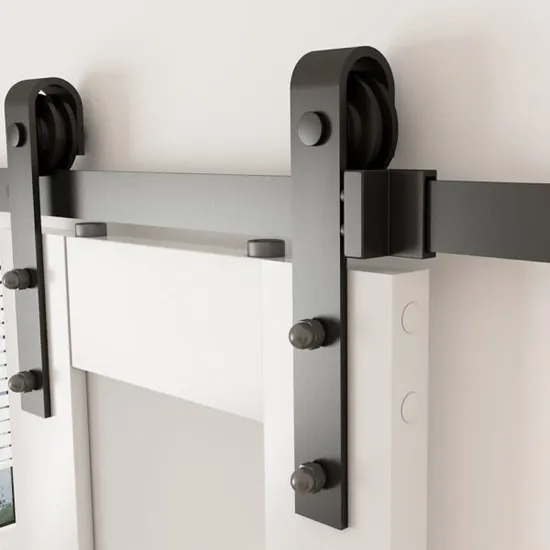 Puerta de granero de PVC blanco de 3 litros con paneles de vidrio esmerilado