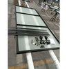 Kits de puertas de granero Chelsea con marco de metal y puertas de granero de vidrio