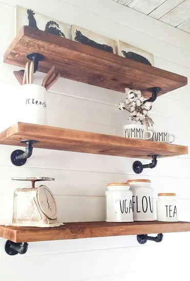 Soporte de juego de accesorios de baño de toallero de montaje en pared de tubo rústico