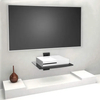 Soporte de TV de vidrio, estante de TV ajustable superior con carrito para pantalla de ordenador montado en la pared