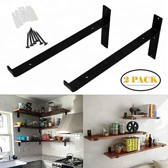 Soportes de pared para estante de hierro, soporte triangular para puerta de madera