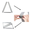 Ajustable para panel solar de 100 W, soporte de montaje de techo de panel solar de aluminio triangular