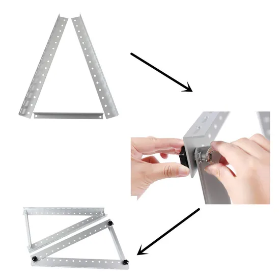 Ajustable para panel solar de 100 W, soporte de montaje de techo de panel solar de aluminio triangular