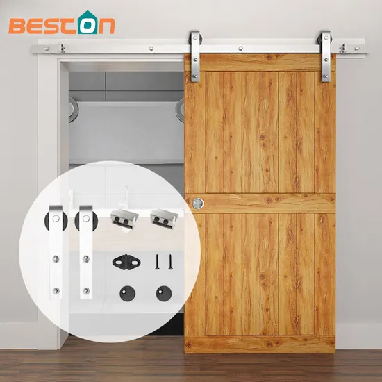 Herrajes para puertas de granero Bypass – Montaje lateral, 3 acabados, para puertas interiores de madera – Fácil instalación con sus propias manos
