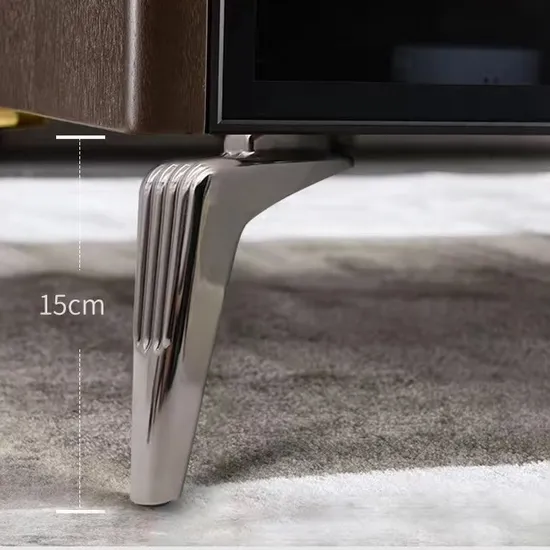 Patas de muebles de hierro rayado de metal curvado al por mayor OEM para sofá: decoración del hogar moderno y uso comercial