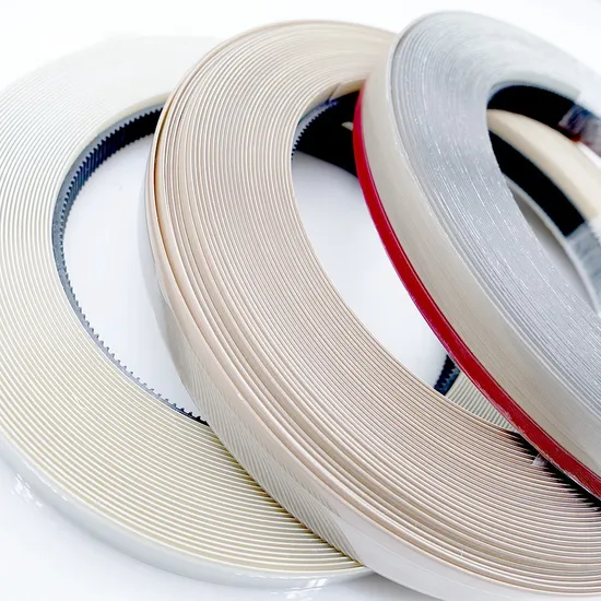 Banda de tira de bandas de borde blanco escarchado de PVC para cinta de borde de gabinete de muebles