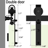 Kit de puerta de granero corrediza plegable y plegable de 6.6 pies: acero resistente, rodillos silenciosos, fácil instalación para armarios