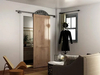 Kit de puerta corrediza de granero en forma de abanico de hierro forjado adornado de 6,6 pies: diseño elegante para interiores de hogar clásicos y vintage
