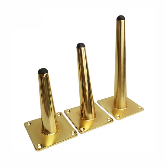 Patas de muebles engrosadas de metal ligero de lujo, color negro y dorado: diseño moderno para sofá, mesa y uso comercial