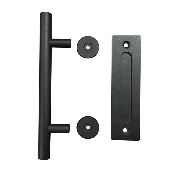 Kit de puerta corrediza de granero de acero al carbono y níquel satinado de inspiración vintage: diseño de rueda de gran tamaño adornado para interiores de granjas modernas
