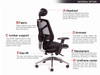 Escriba una silla de oficina de tela negra de modelos clásicos de buena calidad