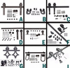 Kit de rieles para puerta de granero de acero mejorado de 6.6 pies y 5 rieles: diseño de junta duradero para hogares modernos y rústicos