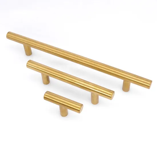 Tirador de palanca larga para cajón, barra en T, manija hueca para gabinete de acero inoxidable