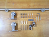 Kit de herrajes para puerta corrediza de granero de acero inoxidable 304 | Acabado cromado para puertas de madera | Soluciones comerciales y para interiores de servicio pesado