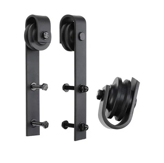 Kit de herrajes para puerta de granero corrediza de madera interior en forma de J tradicional Country Classic de 6.6 pies | Fabricantes personalizados