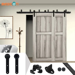 Kits de herrajes para puertas corredizas de acero en forma de J | Acero al carbono para uso industrial y doméstico | Sistema de barandillas de servicio pesado