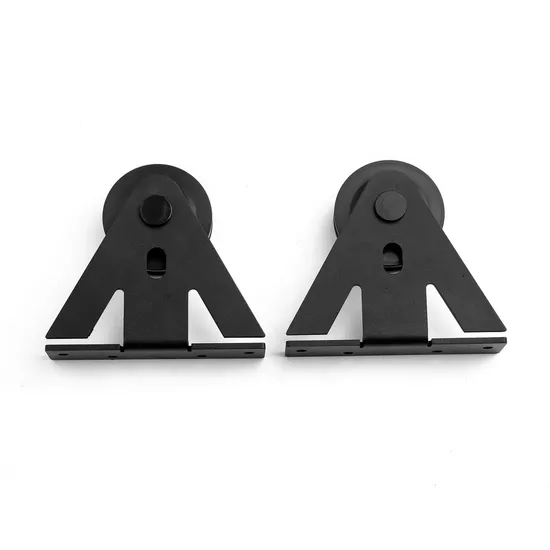 Herrajes para puertas de Granero con rodillos antiguos de doble pista deslizante para ajuste de armario