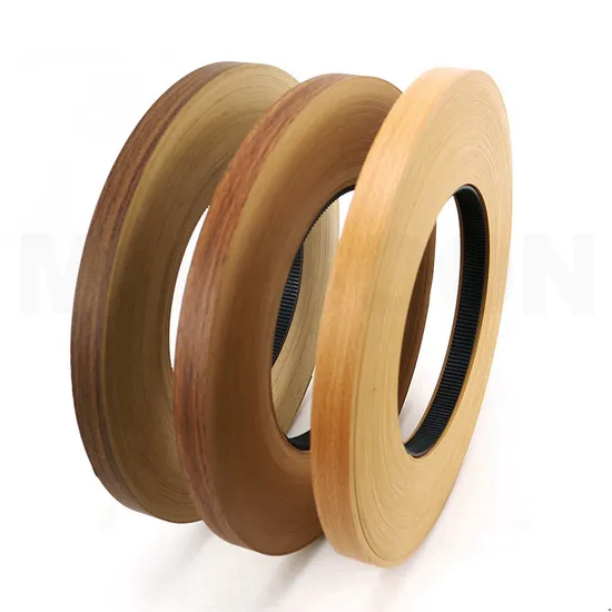 Correa de banda de tira de cinta de bandas de borde de PVC de grano de madera estándar de MDF