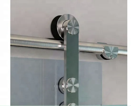 Kit moderno europeo de herrajes para puertas corredizas de granero de acero inoxidable para puertas de vidrio: diseño elegante para proyectos comerciales y residenciales