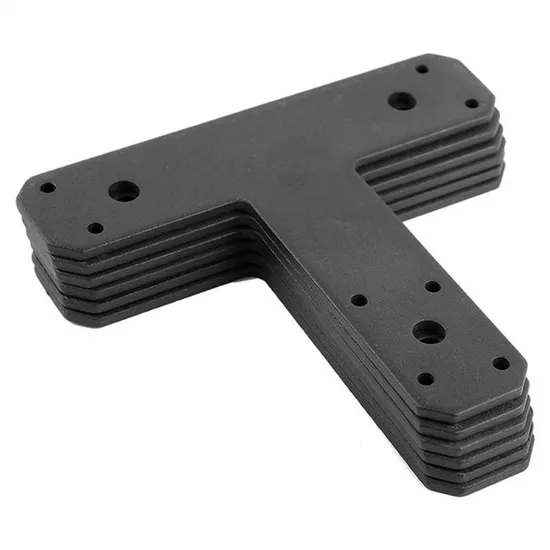 Panel de chapa de acero resistente al desgaste Soporte de conexión de metal negro mate