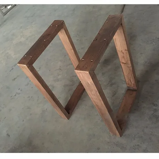 Patas de mesa de madera maciza sin terminar para mesas con tapa de mármol para exteriores