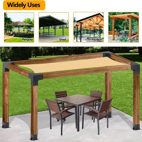 Kit de Pérgola Elevada con Soporte de Madera para Carpintería de 4 'X 4'