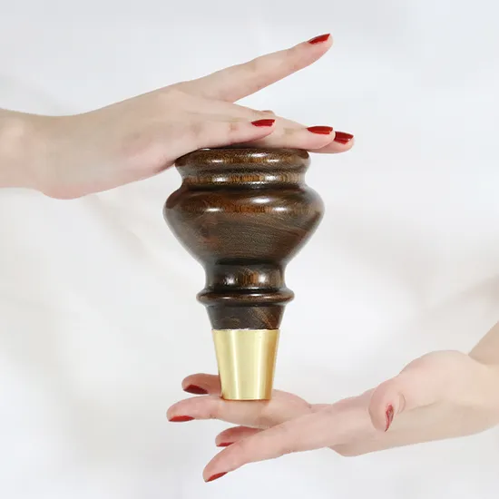 Patas de muebles de madera maciza con forma de calabaza hechas a medida, para gabinetes, sofás y camas 