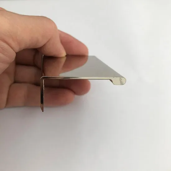Herrajes para muebles de dormitorio, tirador de borde de cajón de armario de cocina cromado de aleación de aluminio