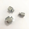 Piezas dadas vuelta CNC del OEM que trabajan a máquina el botón moleteado de aluminio por encargo de Chrome de la precisión