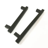 Herrajes para gabinetes Tiradores para cajones Manija sólida para muebles estilo cuadrado mate negro en T