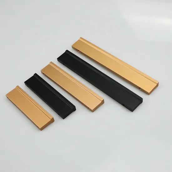 Tiradores de aluminio dorados y negros mate para muebles, tiradores sólidos para guardarropa, tiradores para gabinete