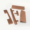 Herrajes para muebles, gabinete, manija de baño, tirador de cocina de aluminio de oro rosa