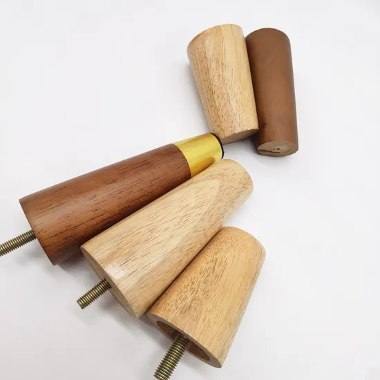 Patas de sofá cónicas de metal y madera - Accesorios para muebles de madera maciza, venta al por mayor