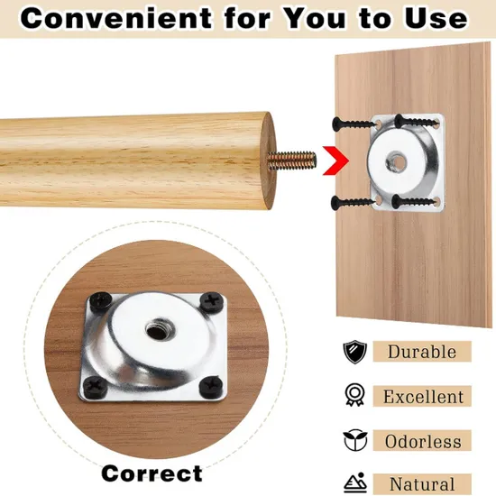 Patas de mesa cónicas de madera maciza de 8 piezas para reemplazo de muebles