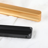 Tirador en forma de L para armario de cocina, tiradores de cajón de muebles dorados de aluminio modernos