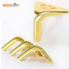 Patas de sofá modernas de acero cromado y dorado, mejoras decorativas para soportes y gabinetes de TV de mediados de siglo