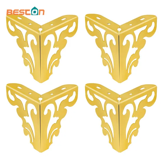 Elegantes patas de acero decorativas doradas para muebles | Lujo moderno para consolas de noche, mesas de café e interiores de sofás: diseño elegante y construcción robusta