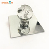 Perilla cromada del cajón del gabinete de cristal del estilo del hardware de los muebles del cinc