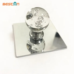 Perilla cromada del cajón del gabinete de cristal del estilo del hardware de los muebles del cinc