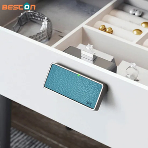Cerradura de cuero elegante del cajón del gabinete de la huella dactilar con las cerraduras electrónicas negras del negro de la carga por USB