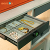 Caja fuerte para cajón de joyería con cerradura de huella dactilar, cajas fuertes ocultas para cajón de finanzas de hotel